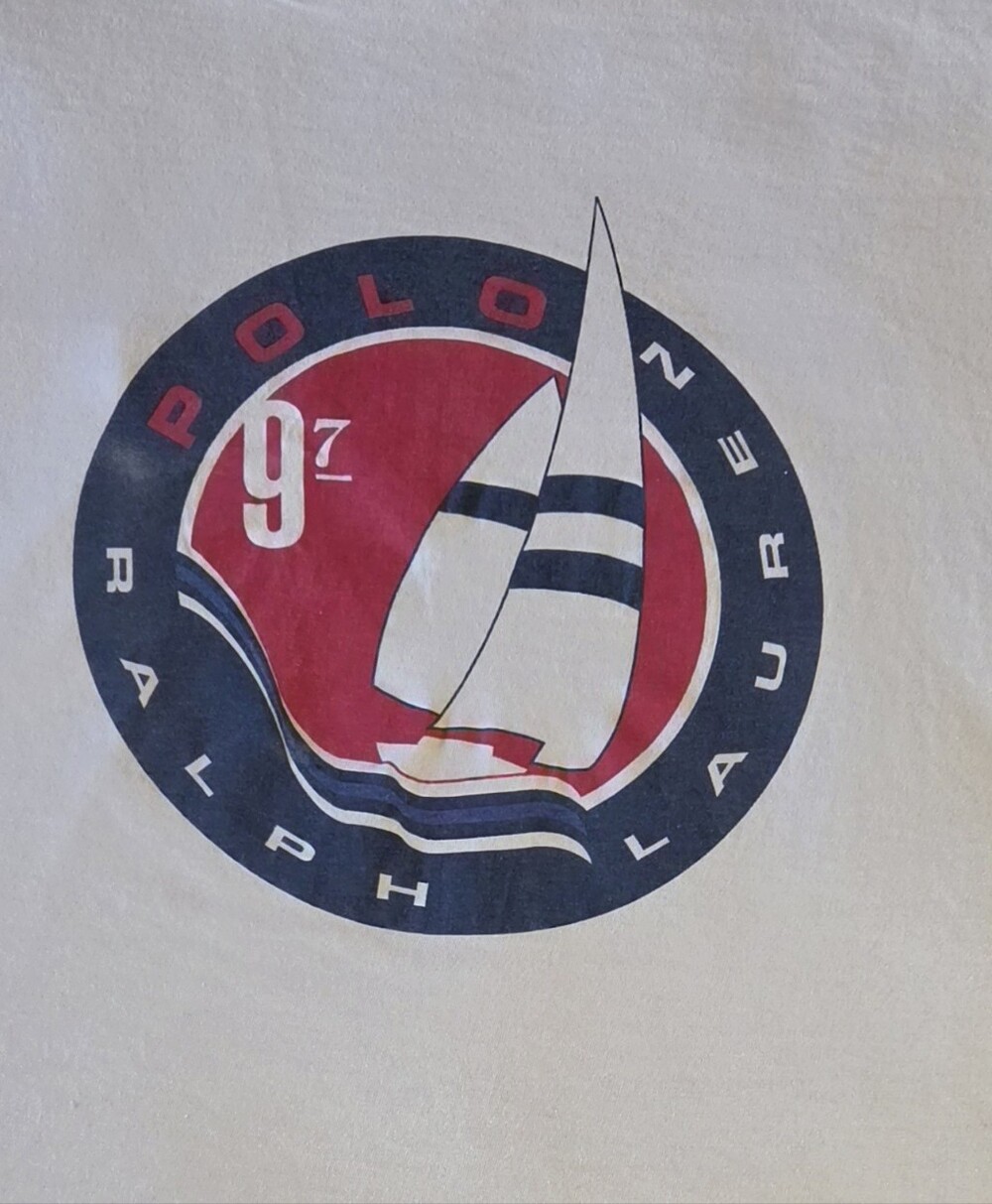 Vintage 90s Polo Sport 1997 Sailing Pocket Tee XL Made In USA - Picture 4 of 5
